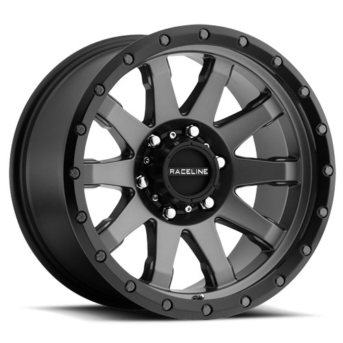 Aluminum Wheels 17x8.5 Clutch 934G Gunmetal Gray Raceline Wheels