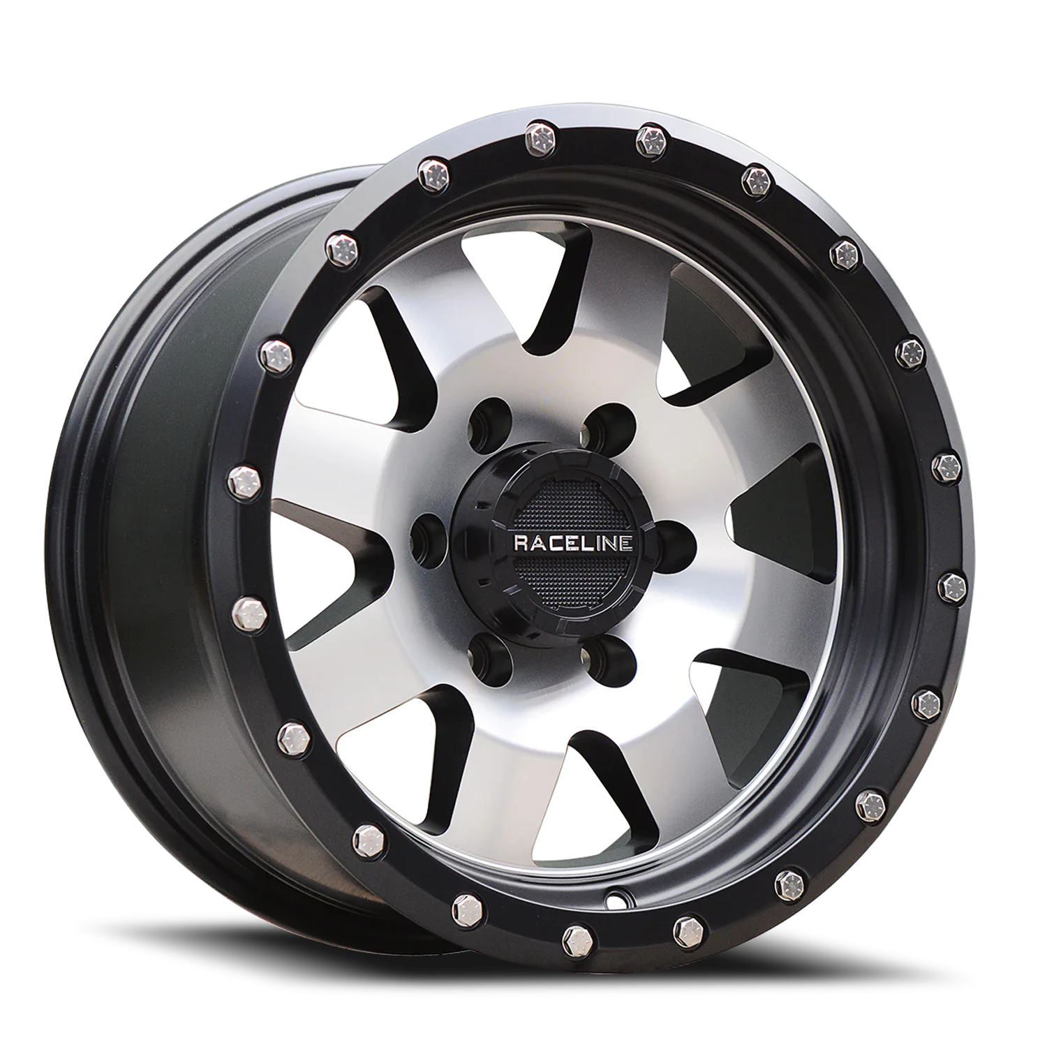 Aluminum Wheels 18x9 Defender 935M Black Machined Face Raceline Wheels