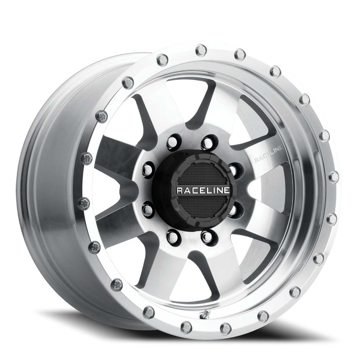 Aluminum Wheels 17x9 Defender 935MC Silver Machined Raceline Wheels