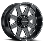 Aluminum Wheels 22x12 Hostage 940M Gloss Black Milled Raceline Wheels