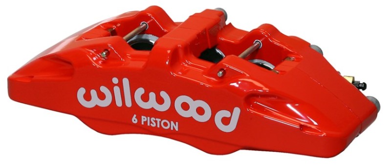 Wilwood Caliper-Forged Dynapro 6 5.25in Mount-Red-L/H 1.62/1.12/1.12in Pistons 0.81in Disc-LTW Motorsports