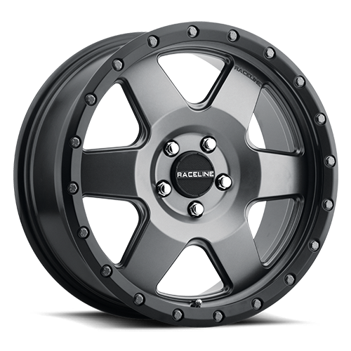 Aluminum Wheels 17x8 Boost 946G Satin Gunmetal Gray Raceline Wheels