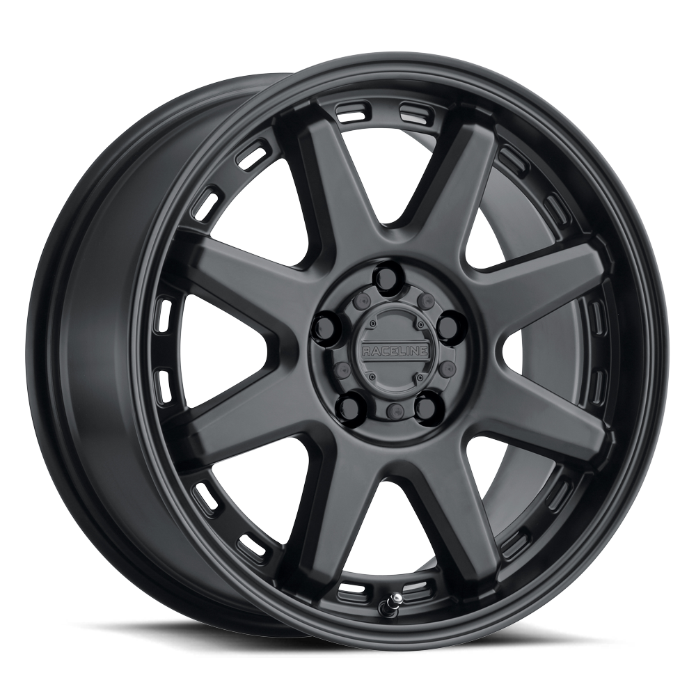 Aluminum Wheels 16x8 Scout 947B Satin Black Raceline Wheels