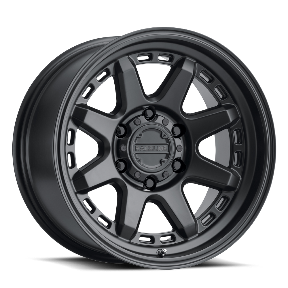 Aluminum Wheels 17x8.5 Scout 947B Satin Black Raceline Wheels