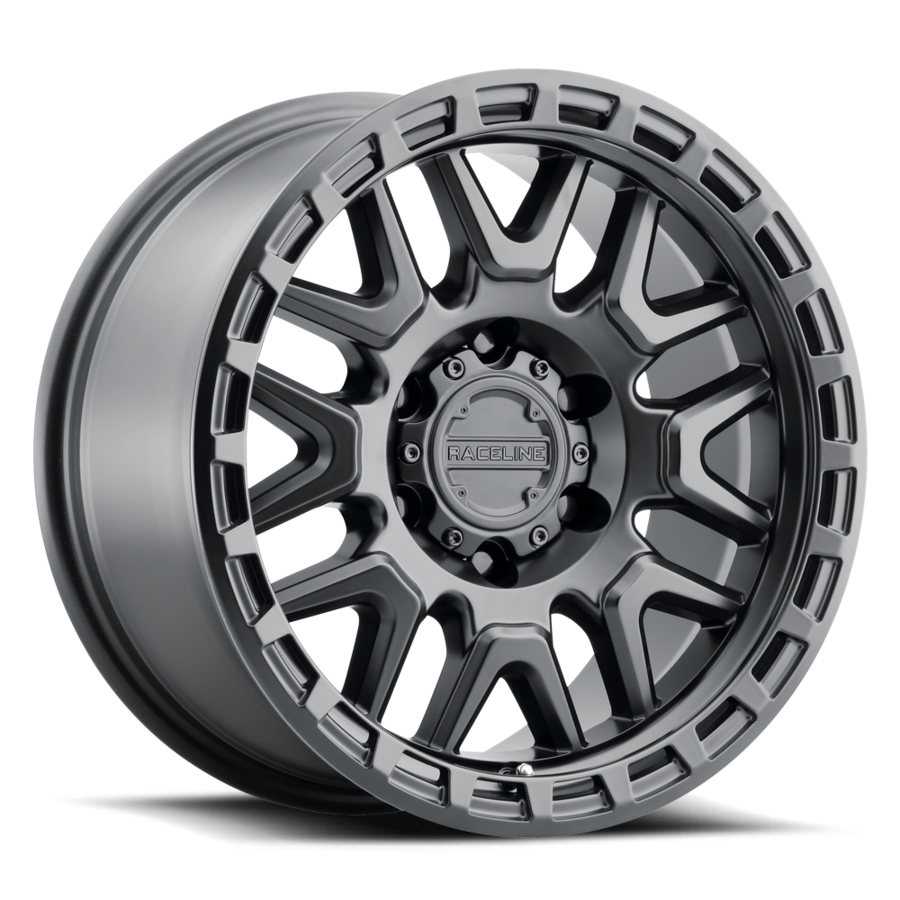 Aluminum Wheels 18x9 Krank 953B Satin Black Raceline Wheels