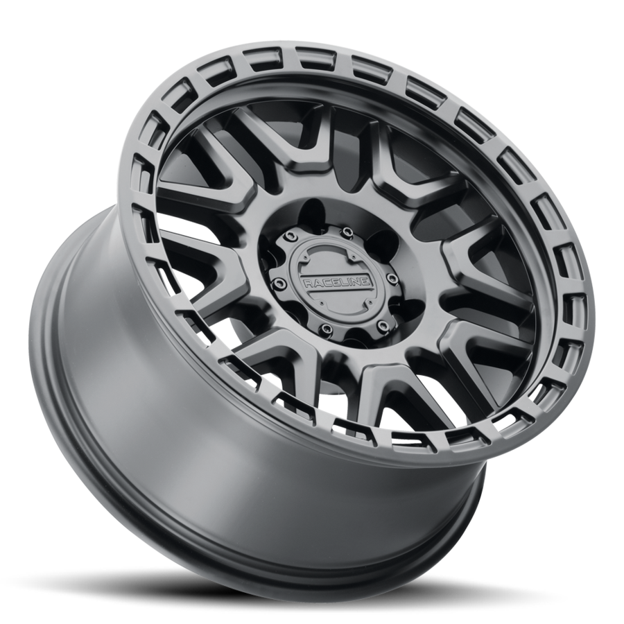 Aluminum Wheels 18x9 Krank 953B Satin Black Raceline Wheels