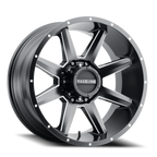 Aluminum Wheels 20x10 Stryker 954M Satin Black Milled-Dimples Raceline Wheels