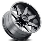 Aluminum Wheels 17x9 Stryker 954M Satin Black Milled-Dimples Raceline Wheels