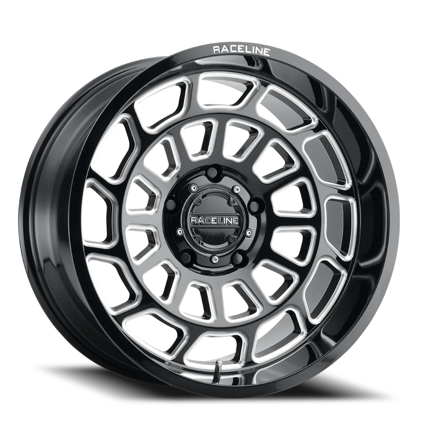 Aluminum Wheels 22x10 Warp 955M Gloss Black Milled Raceline Wheels