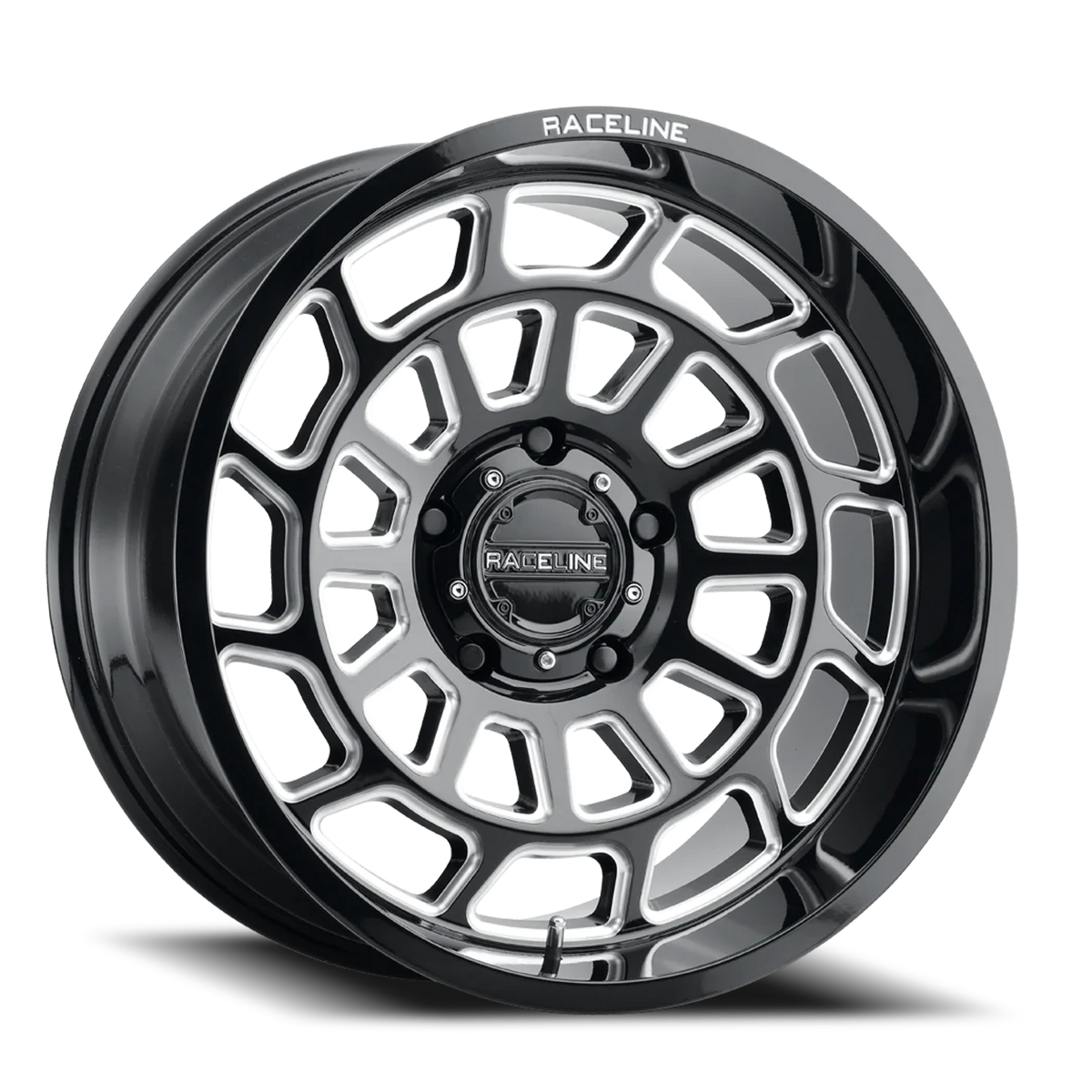 Aluminum Wheels 20x9 Warp 955M Gloss Black Milled Raceline Wheels
