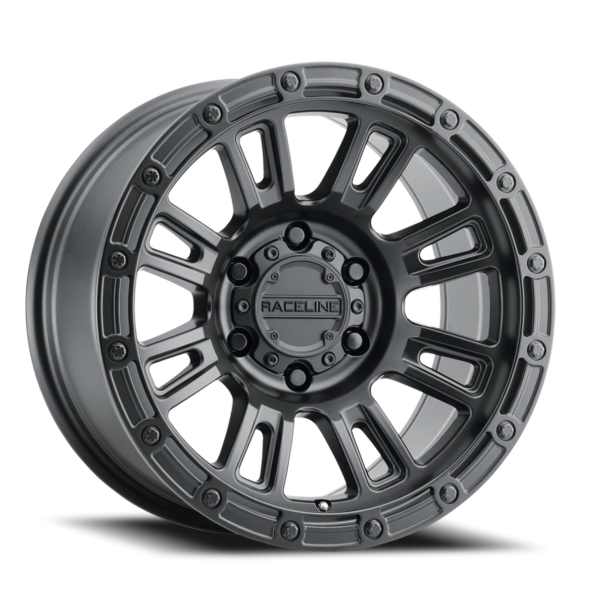 Aluminum Wheels 17x8.5 Compass 956B Satin Black Raceline Wheels