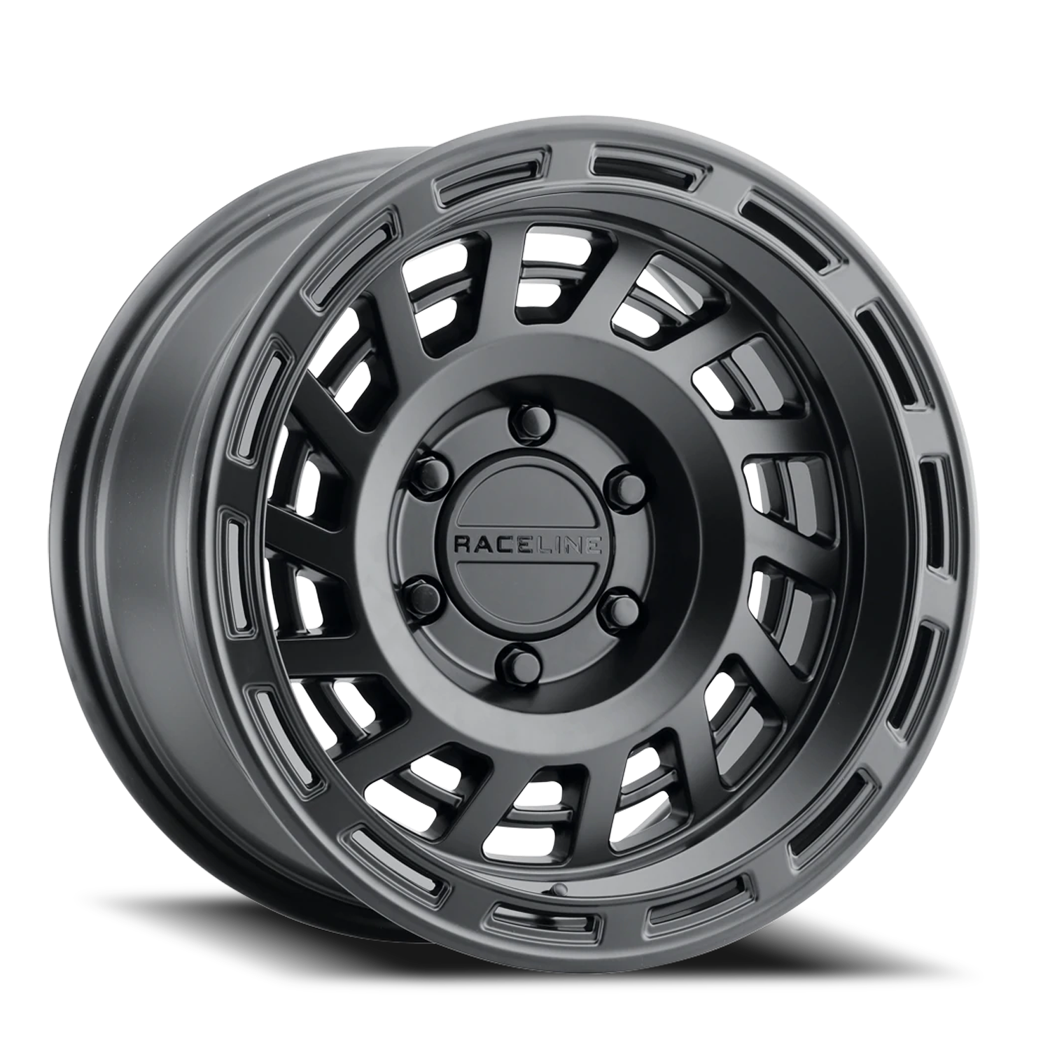 Aluminum Wheels 17x8.5 Halo 957B Satin Black Raceline Wheels