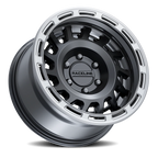 Aluminum Wheels 18x9 Halo 957BS Satin Black Silver Ring Raceline Wheels