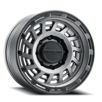 Aluminum Wheels 17x8.5 Halo 957GB Gunmetal Gray Black Ring Raceline Wheels