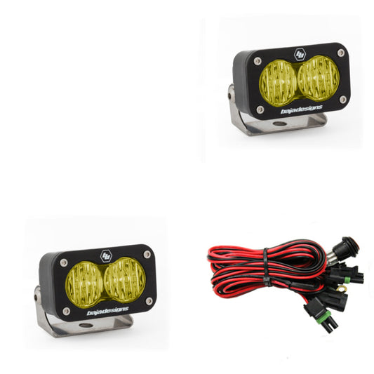 Baja Designs S2 Sport Wide Cornering Pattern Pair LED Work Light - Amber-LTW Motorsports