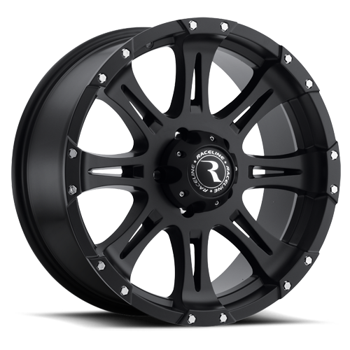 Aluminum Wheels 17x9 Raptor 981 Matte Black Raceline Wheels