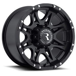 Aluminum Wheels 17x9 Raptor 981 Matte Black Raceline Wheels