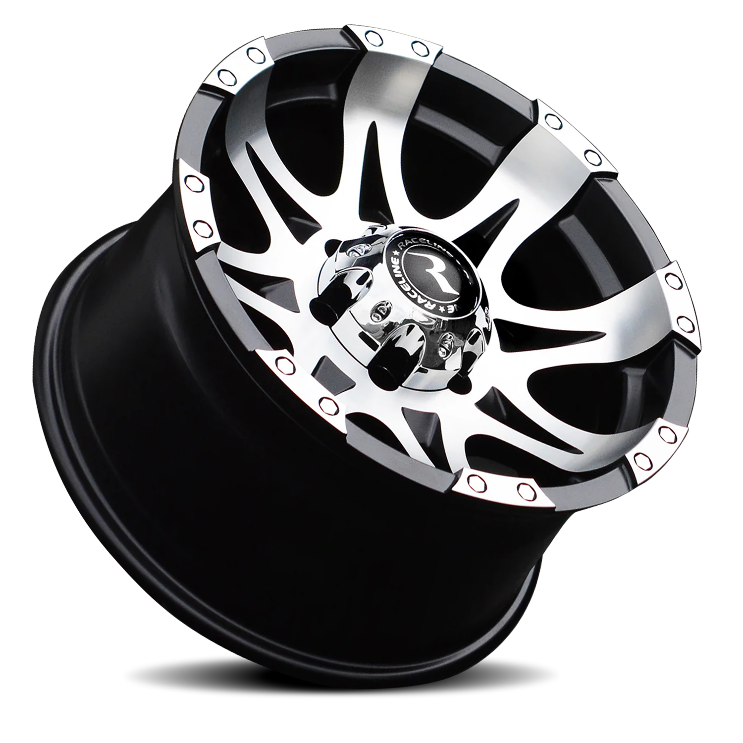 Aluminum Wheels 16x8 Raptor 982 Black Machined Face Raceline Wheels