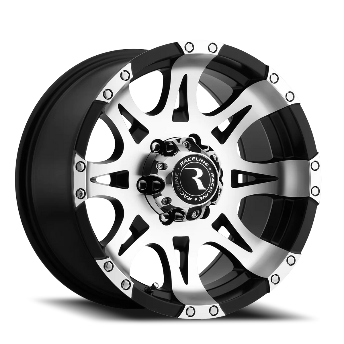 Aluminum Wheels 17x9 Raptor 982 Black Machined Raceline Wheels