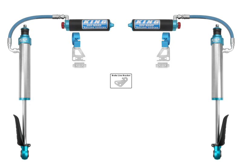 King Shocks 2024+ Toyota Tacoma 2.5 Dia Remote Reservoir Shock w/Adjuster (Pair) - Rear-LTW Motorsports