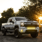 24-26 Chevy Silverado 2500/3500 Behind the Grille Light Bar Mount Kit for Baja Designs 30 inch Light Bar