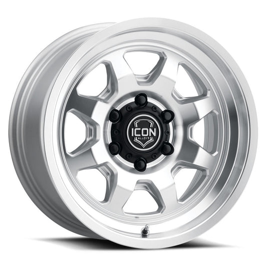 ICON Nuevo 17 X 8.5 6 X 5.5 0mm Offset 4.75in BS Silver Machined-LTW Motorsports