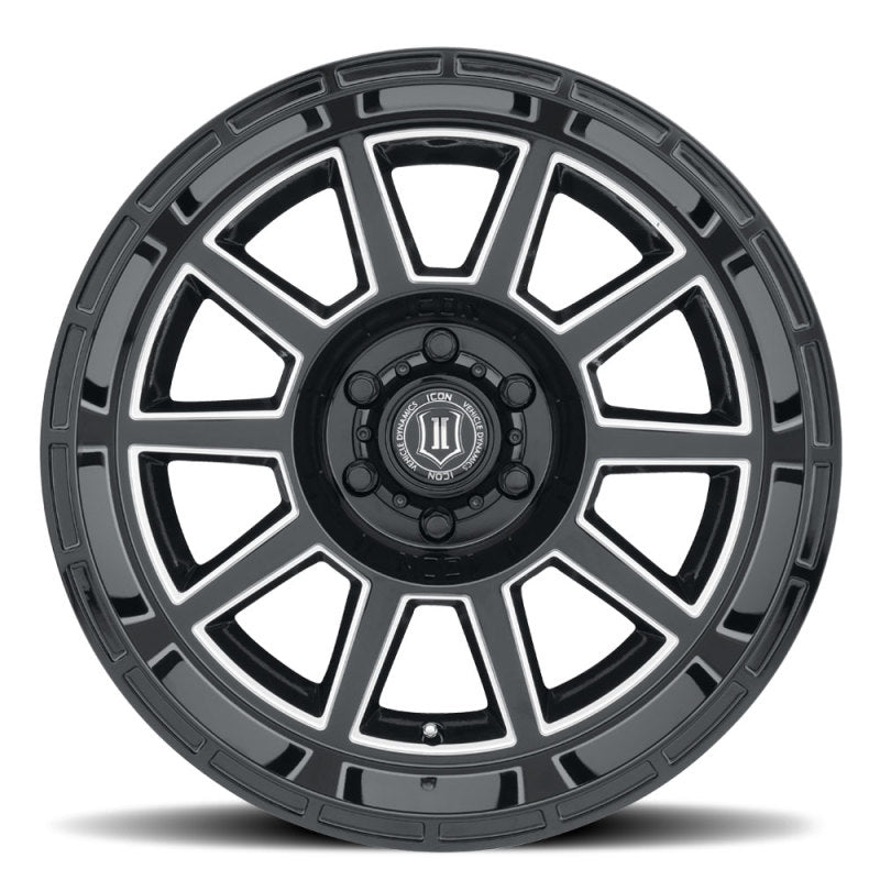 ICON Recoil 20x10 5x5 -24mm Offset 4.5in BS Gloss Black Milled Spokes Wheel-LTW Motorsports