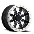 Aluminum Wheels 14x8 Mamba Beadlock UTV A71 Satin Black Machined Lip Raceline Wheels