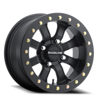 Aluminum Wheels 15x7 Black Mamba Beadlock UTV A71B Satin Black Raceline Wheels