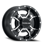 Aluminum Wheels 10x5 Mamba UTV A77 Machined Spokes Satin Black Raceline