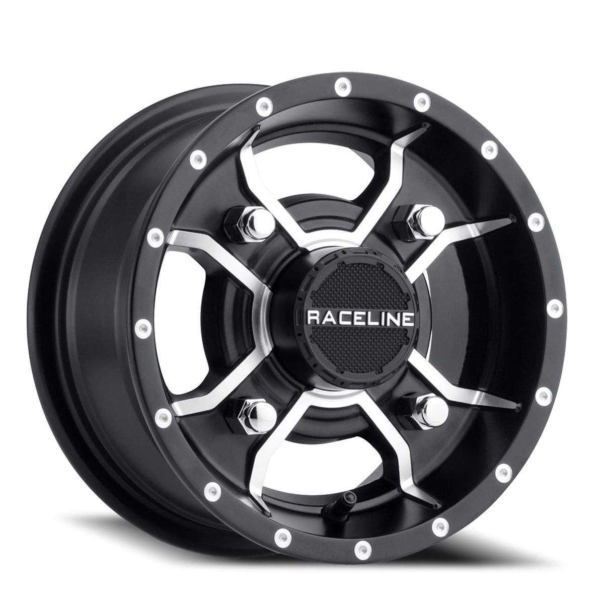 Aluminum Wheels 10x5 Mamba UTV A77 Machined Spokes Satin Black Raceline