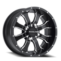 Aluminum Wheels 14x7 Mamba UTV A77 Satin Black Machined Spokes Raceline Wheels