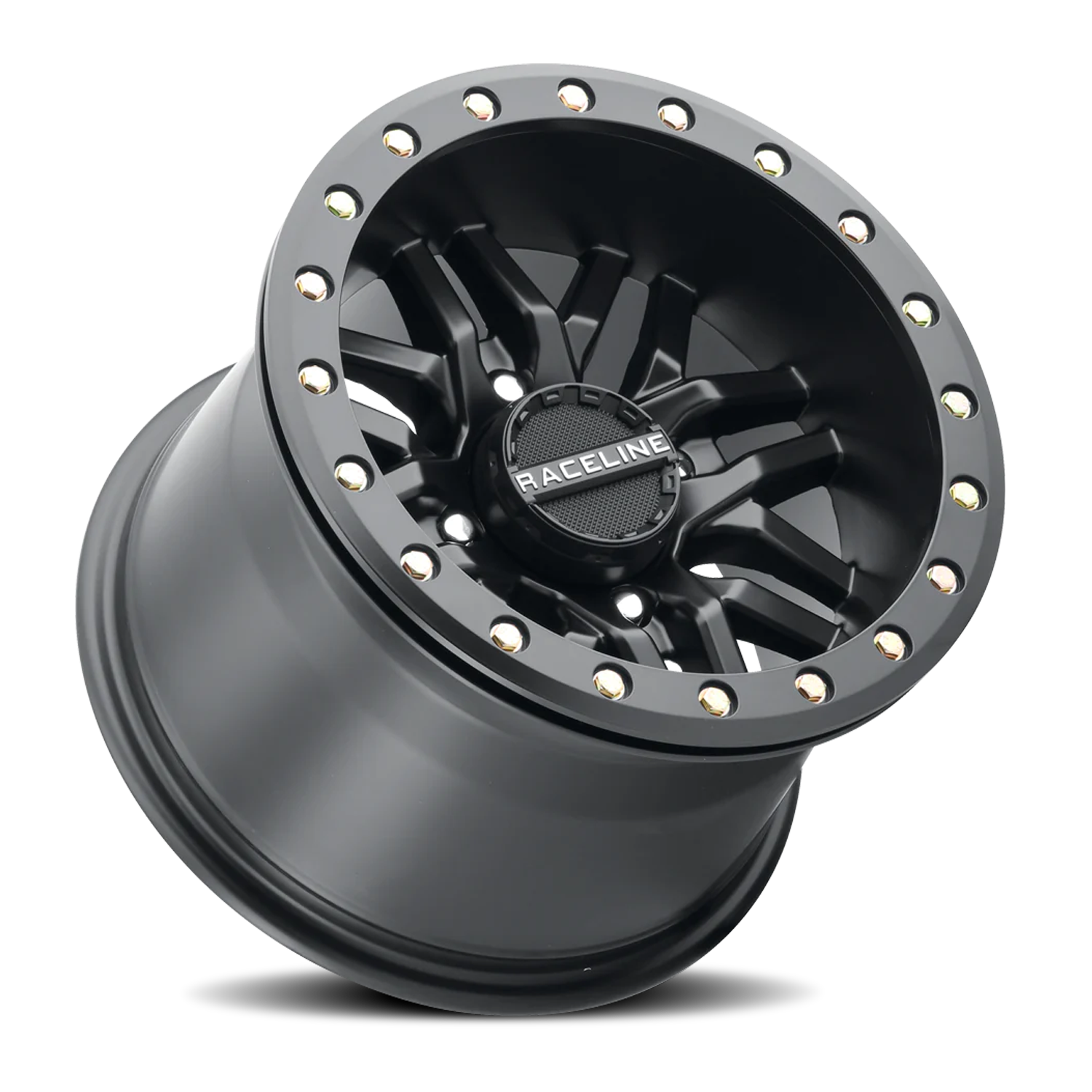 Aluminum Wheels 15x10 Ryno Beadlock UTV A91B Satin Black Machined Face Raceline Wheels