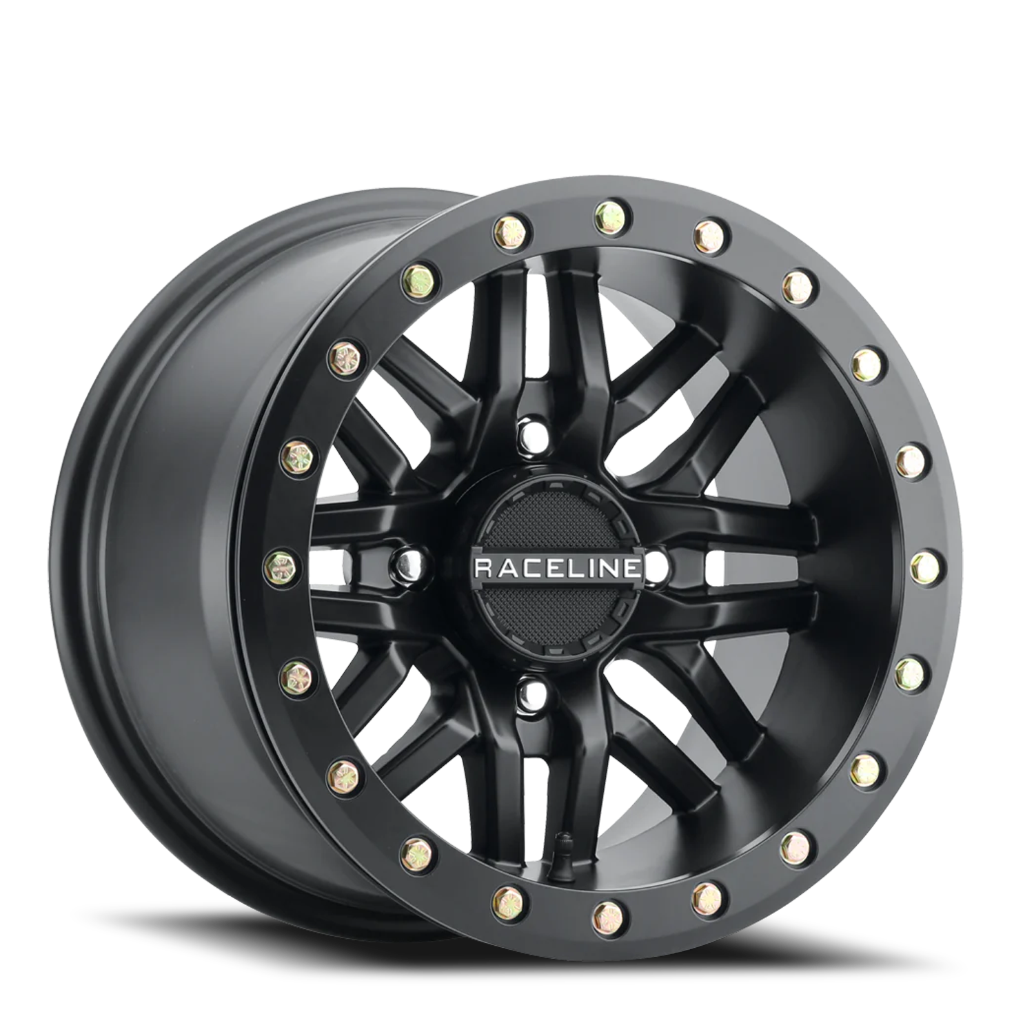 Aluminum Wheels 15x7 Ryno Beadlock UTV A91B Satin Black Machined Face Raceline Wheels