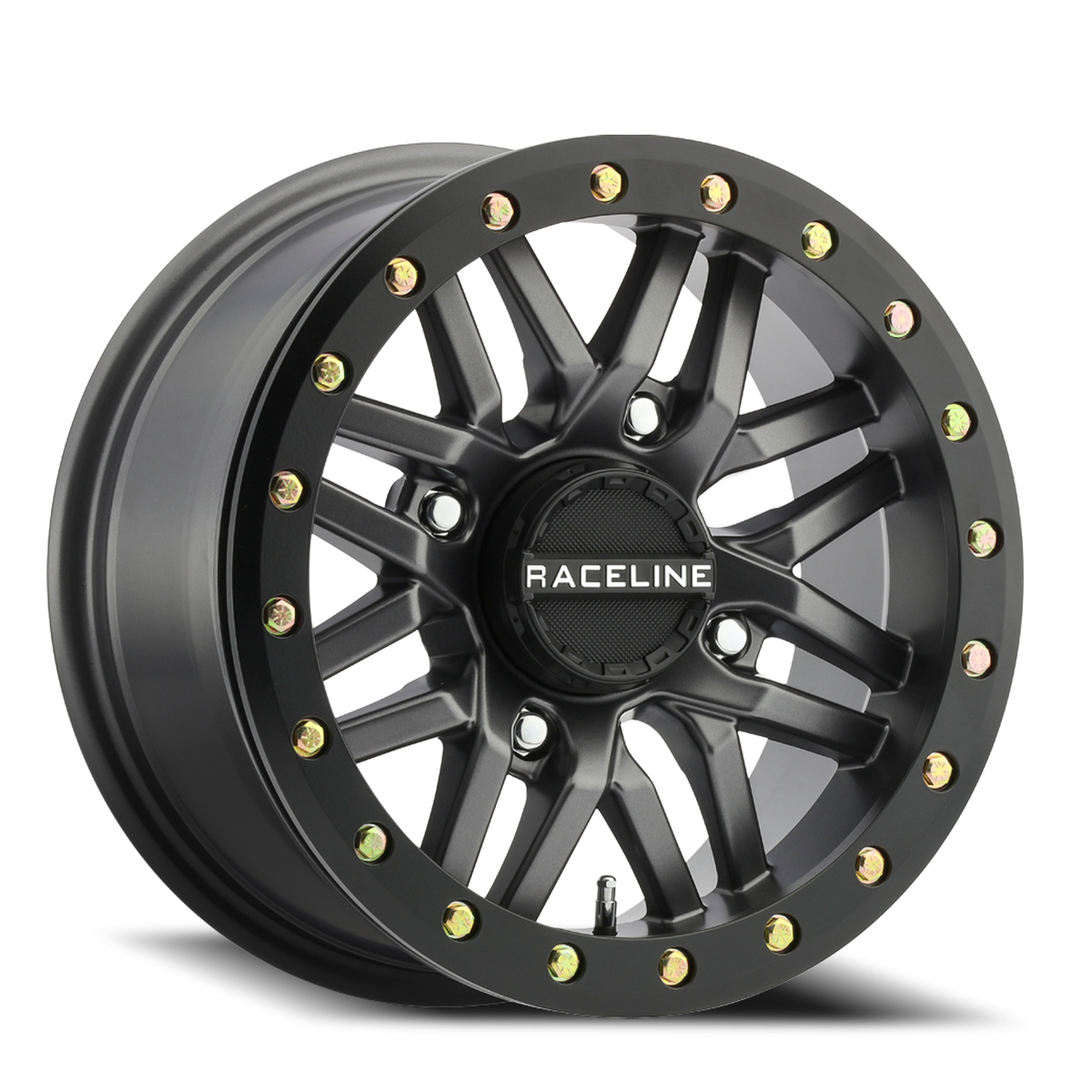 Aluminum Wheels 14x7 Ryno Beadlock UTV A91B Satin Black Machined Face Raceline Wheels
