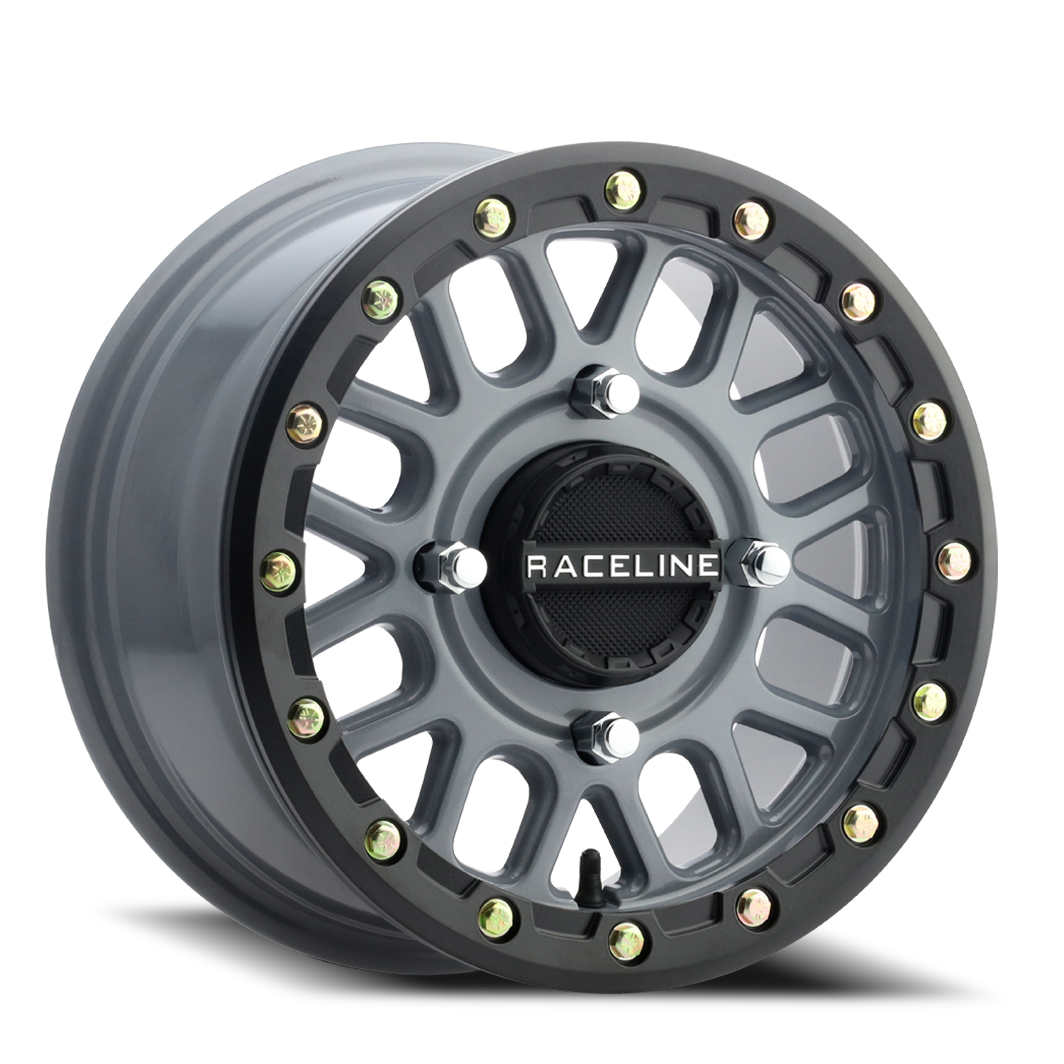 Aluminum Wheels 14x7 Podium Beadlock UTV A93SG Stealth Grey Raceline Wheels