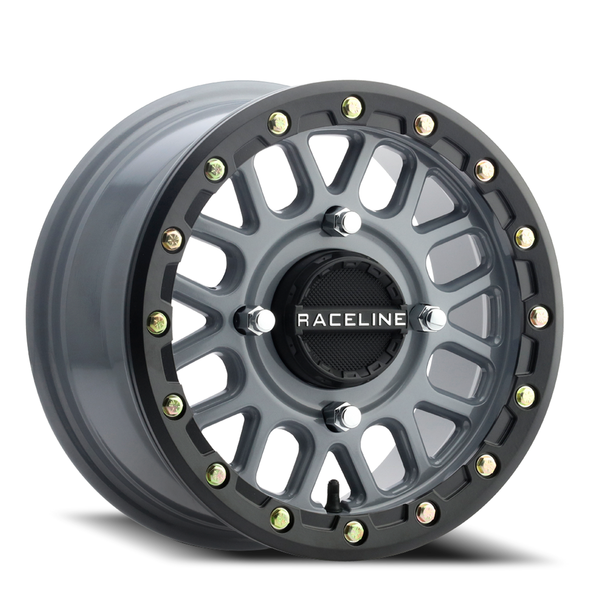 Aluminum Wheels 14x7 Podium Beadlock UTV A93SG Stealth Grey Raceline Wheels