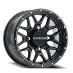 Aluminum Wheels 14x7 Krank Simulated Beadlock UTV A94B Satin Black Raceline Wheels