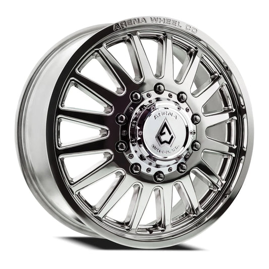 24x8.25 ARENA A110 DUALLY RIVAL FRONT MILLED AND POLISHED Wheel 8x200 (+105mm)