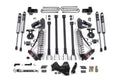 4 Inch Lift Kit w/ 4-Link FOX 2.5 Performance Elite Coil-Over Conversion Ford F250/F350 Super Duty 17-19 4WD Diesel 5 Inch Block 2 Leaf Main Fox 2.0 Performance Shocks