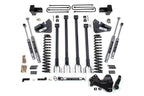 4 Inch Lift Kit 4-Link Conversion Ford F250 / F350 Super Duty 17-19 4WD Gas 5 Inch Block with 3 Leaf Main BDS Suspension
