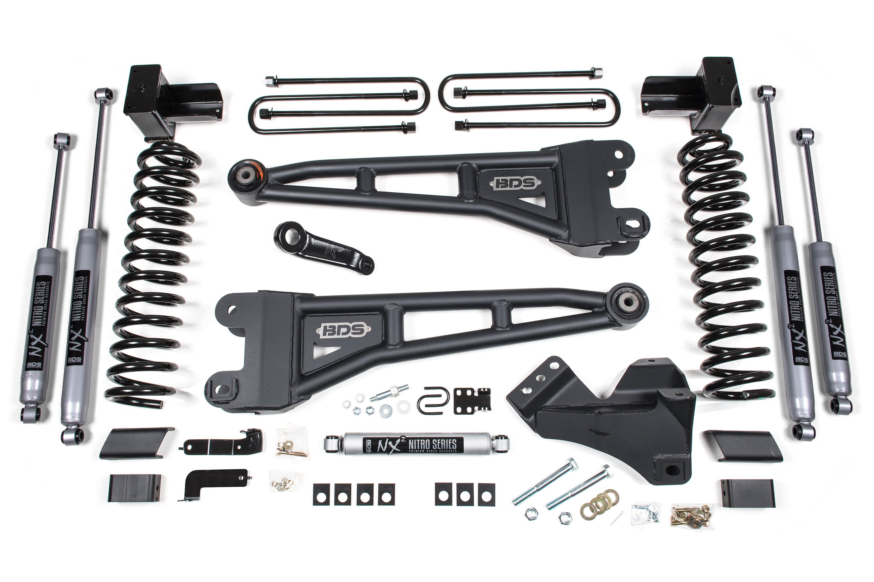 4 Inch Lift Kit w/ Radius Arm Ford F350 Super Duty DRW 17-19 4WD Gas BDS Suspension