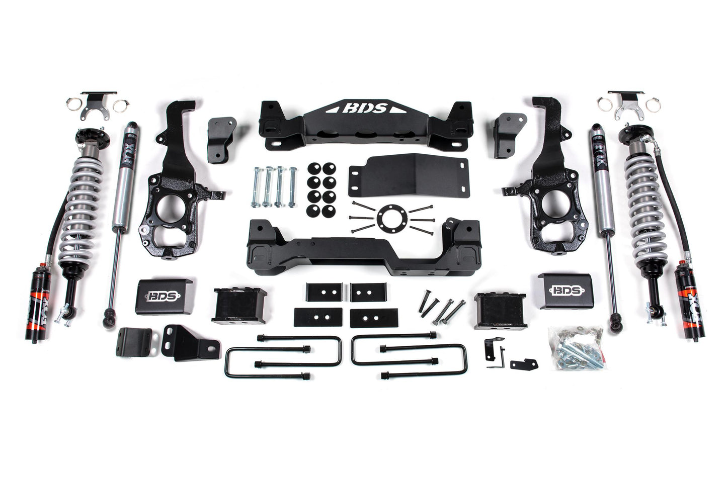 6 Inch Lift Kit FOX 2.5 Performance Elite Coil-Over Ford F150 21-25 4WD 5 Inch Block Fox 2.0 Performance Elite Shocks