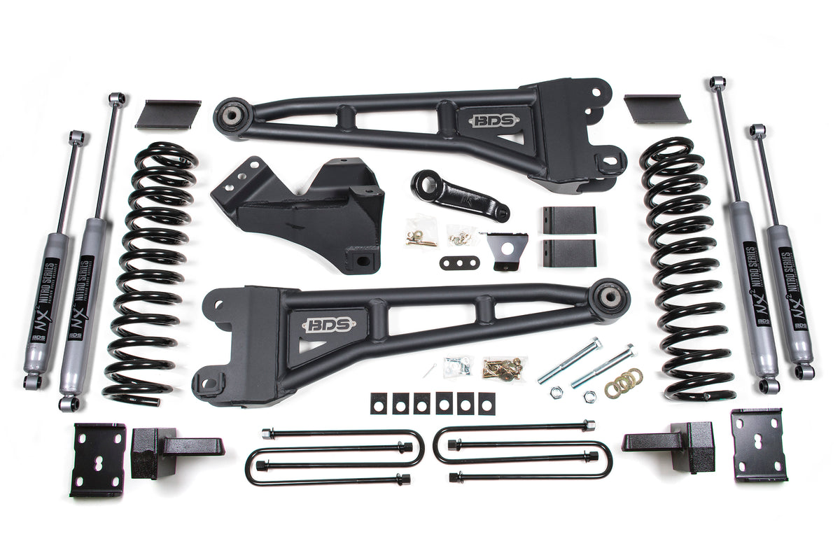4 Inch Lift Kit w/ Radius Arm Ford F250/F350 Super Duty 11-16 4WD Diesel 4 Inch Block BDS Suspension
