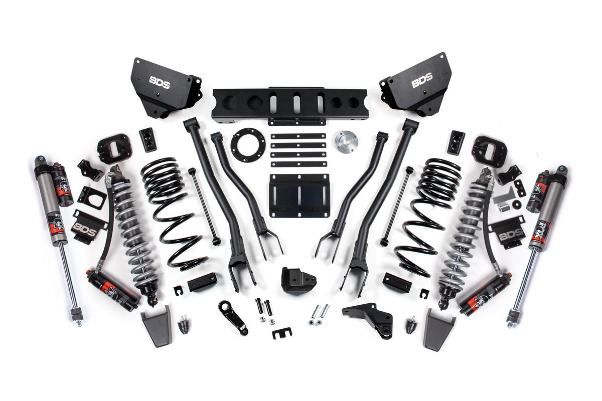 14-18 Ram 2500 4WD 4 Inch 4-Link Suspension Lift Kit, 2.5 Inch Rear, Coil Spring, Diesel - Fox 2.5 Performance Elite Series C/O Front, Fox 2.5 Performance Elite Series Rear BDS Suspension