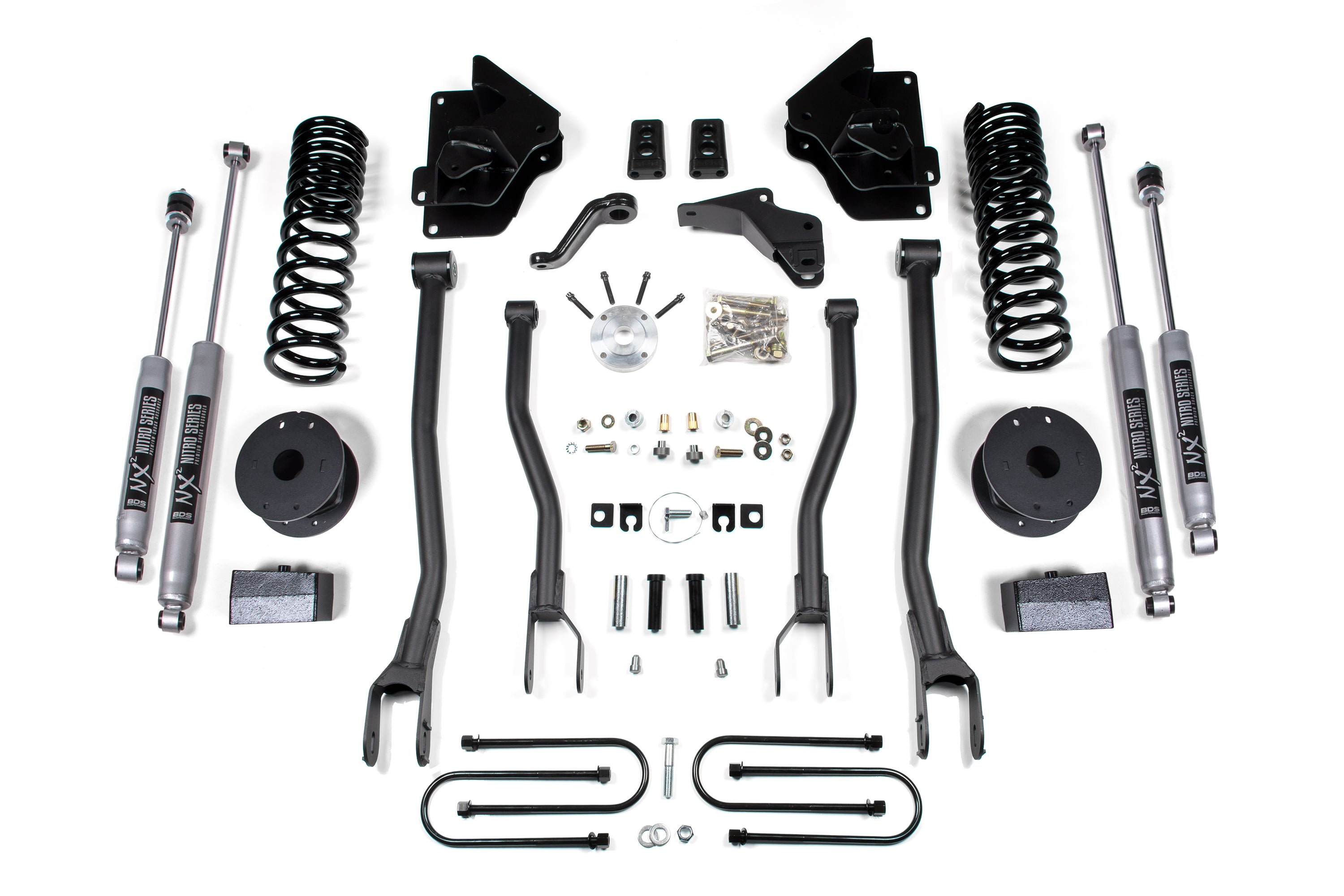 4 Inch Lift Kit w/ 4-Link Ram 3500 w/ Rear Air Ride 13-18 4WD Diesel BDS Suspension