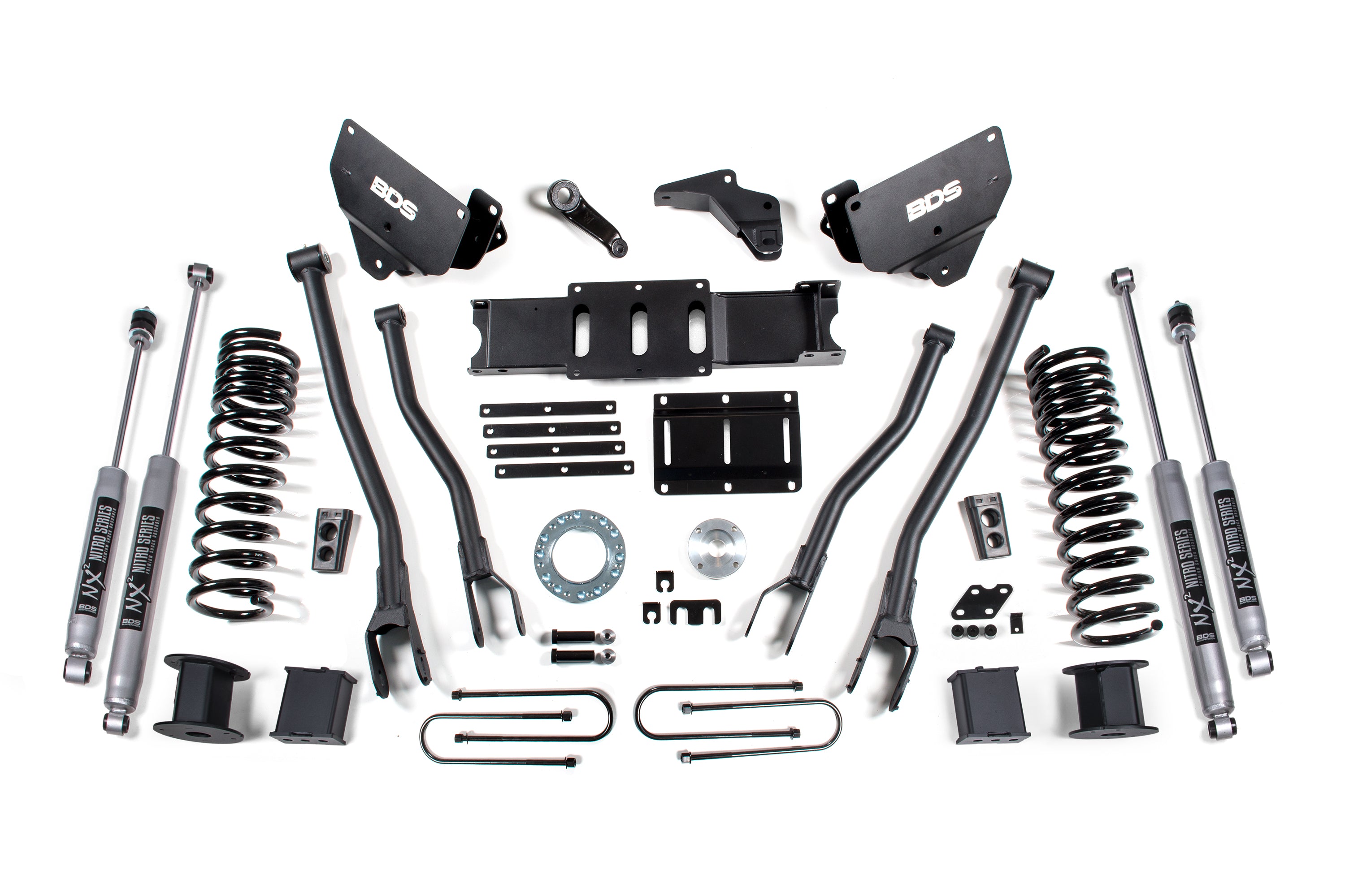6 Inch Lift Kit w/ 4-Link Ram 3500 w/ Rear Air Ride 13-18 4WD Diesel 8 Bolt Indexing Ring BDS Suspension