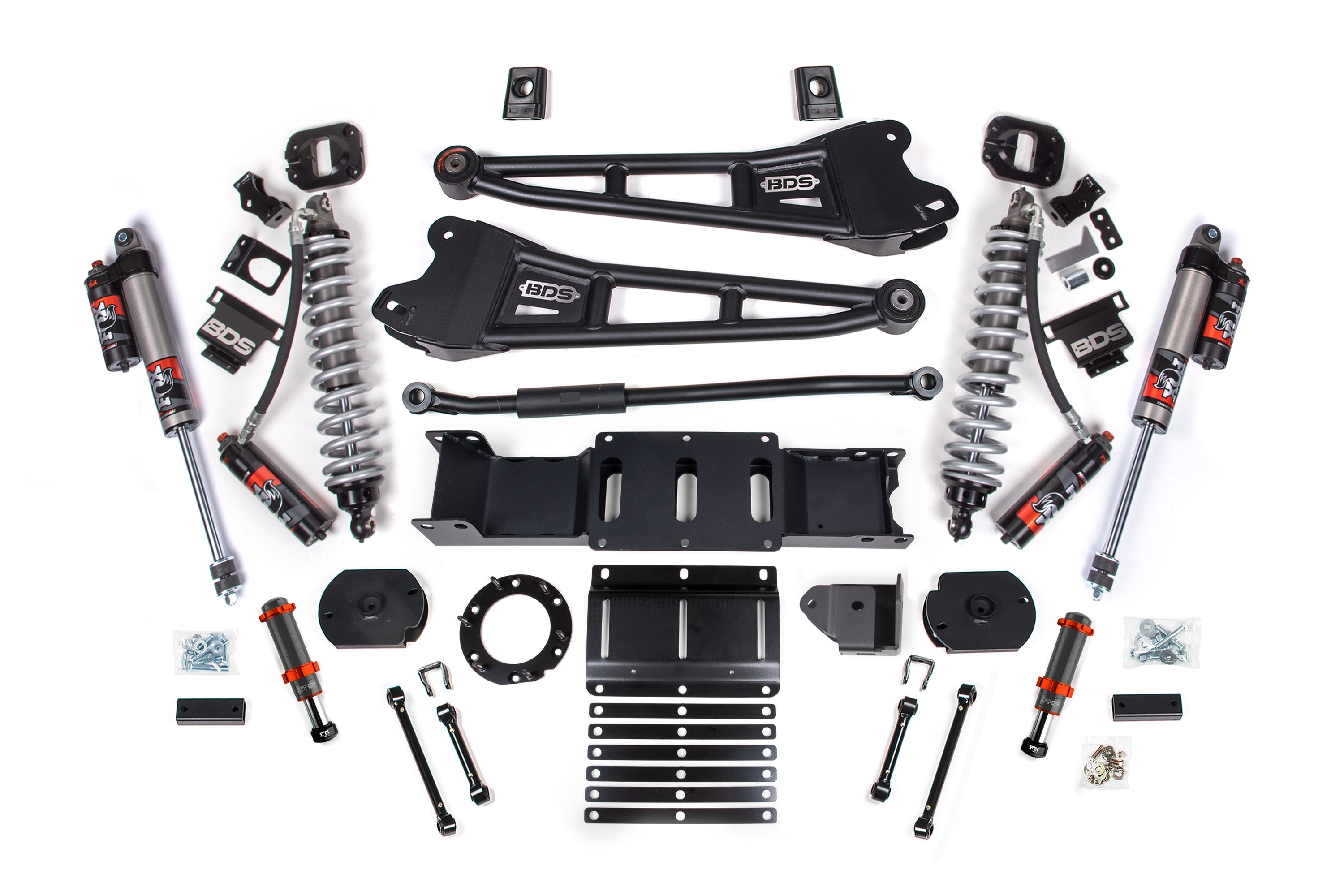 19-24 Ram 2500 4WD 3 Inch Radius Arm Suspension Lift Kit, 1.25 Inch Rear, Coil Spacer, Diesel - Fox 2.5 Performance Elite Series C/O Front, FOX 2.0 Front Bump, Fox 2.5 Performance Elite Series Rear BDS Suspension