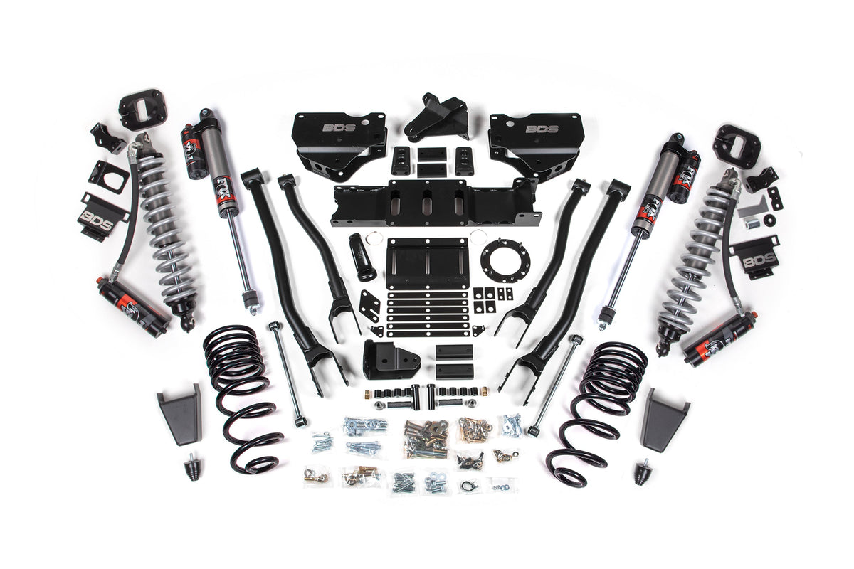 19-24 Ram 2500 4WD 4 Inch 4-Link Suspension Lift Kit, 2.5 Inch Rear, Coil Spring, Diesel - Fox 2.5 Performance Elite Series C/O Front, Fox 2.5 Performance Elite Series Rear BDS Suspension
