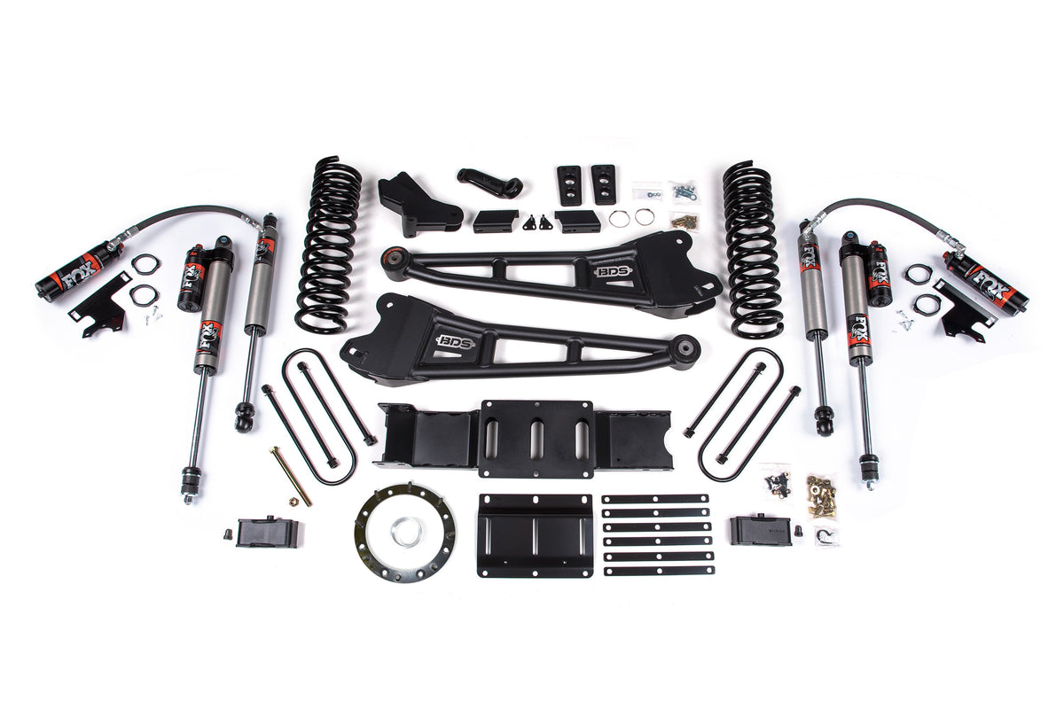 4 Inch Lift Kit w/ Radius Arm 2 Inch Rear Block Ram 3500 19-24 4WD Diesel With Factory Rear Overload Leaf 8 Bolt BDS Suspension